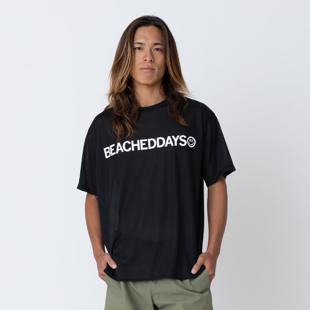 [対象商品2点以上組み合わせで10%OFF] サーフ ロゴ メッシュ Tee